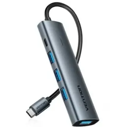 Comprar Hub USB TipoC 30 Vention TGZHB 3xUSB 1xUSB TipoC PD Gris