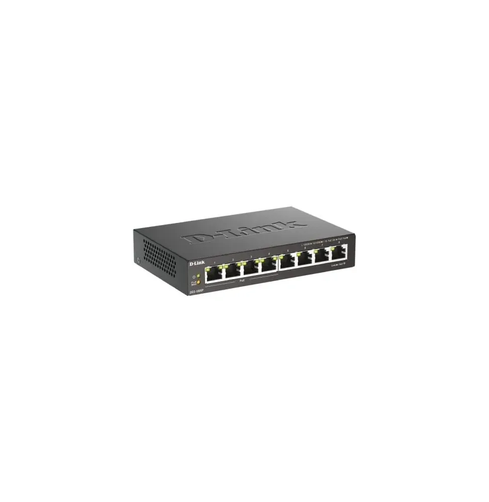 Comprar Switch DLink DGS1008P 8 Puertos RJ45 Gigabit 10 100 1000 PoE