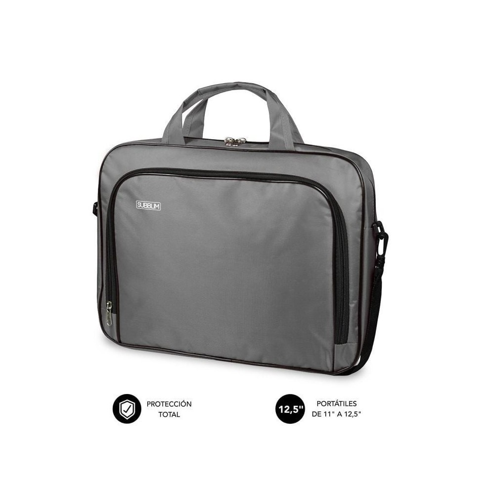 maletin subblim oxford para portatiles hasta 125 gris
