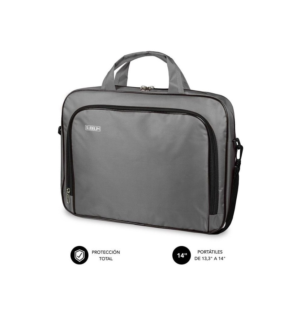 maletin subblim oxford para portatiles hasta 14 gris