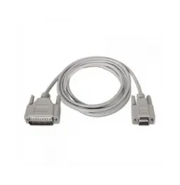Cable serie null modem nanocable 10.14.0802/ db9 hembra - db25 macho/ 1.8m/ beige