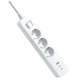 Regleta con Interruptor Xiaomi 20W Power Strip | 3 Tomas de Corriente | 1 USB | 2 USB Tipo-C | Cable 1.4m | Blanca