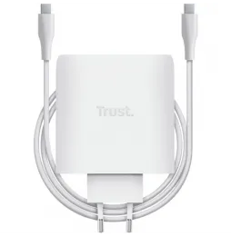 Cargador de Pared GaN Trust Maxo 100W | 2xUSB Tipo-C | Incluye Cable USB Tipo-C | 100W