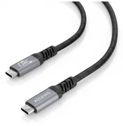 Cable USB 4.0 Tipo-C Aisens A156-0994 | USB Tipo-C Macho - USB Tipo-C Macho | Hasta 240W | 40Gbps | 1m | Negro