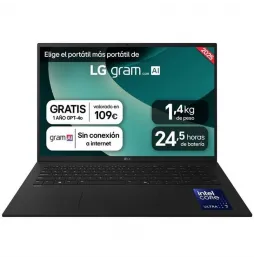 Portátil LG Gram 17Z90TL-G.AU88B Intel Core Ultra 7-258V | 32GB | 1TB SSD | 17' | Win11