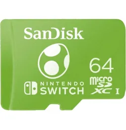 Tarjeta de Memoria SanDisk Nintendo Switch 64GB microSD XC UHS-I | Clase 10 | 100MBs