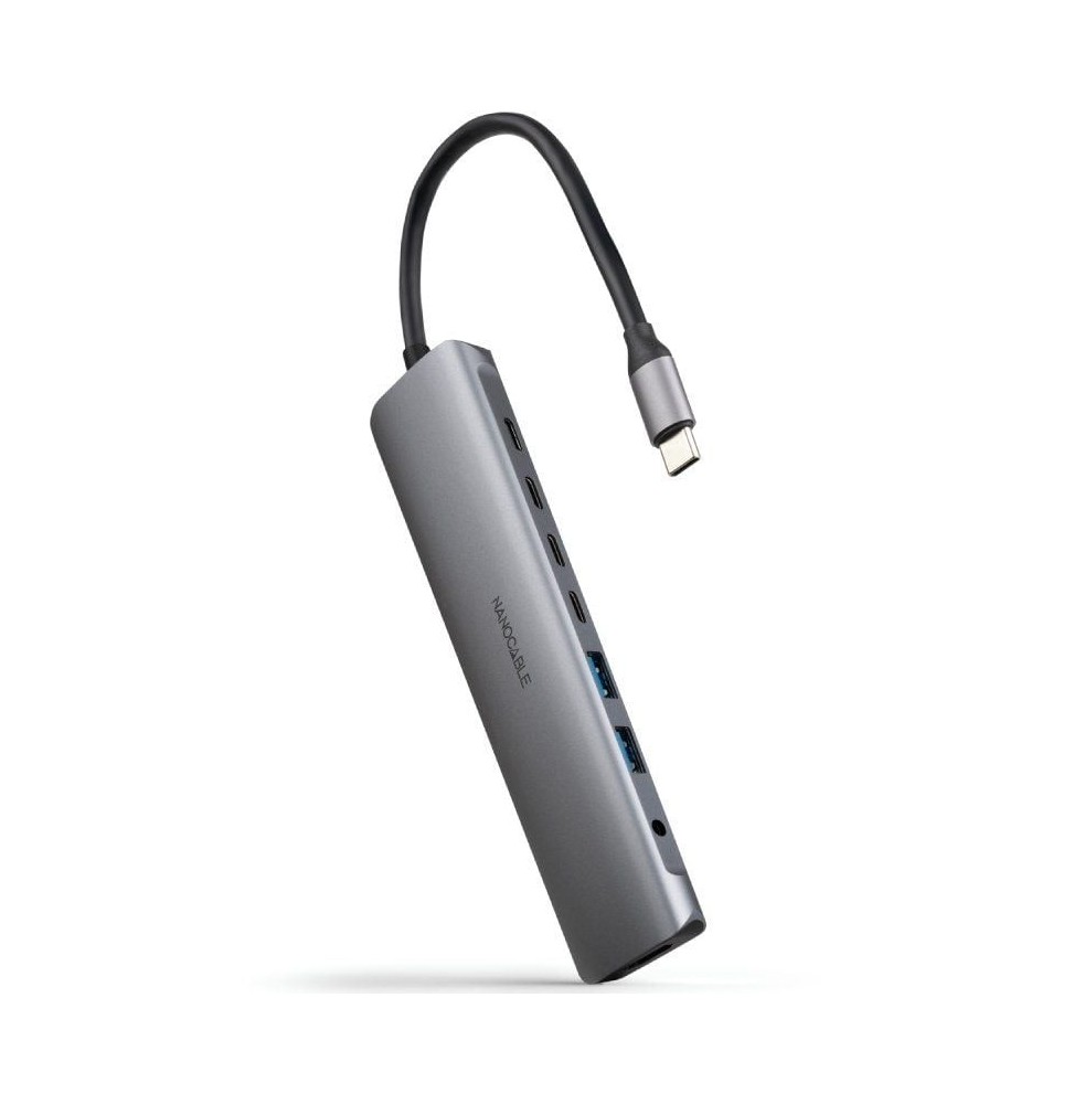 docking tipoc nanocable 10164608 2xusb 3xusb tipoc 1xhdmi 4k 1xjack 35 1xusb tipoc pd gris