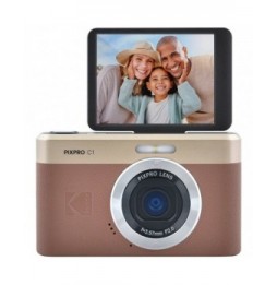 camara digital kodak pixpro c1 13mp zoom optico 4x marron