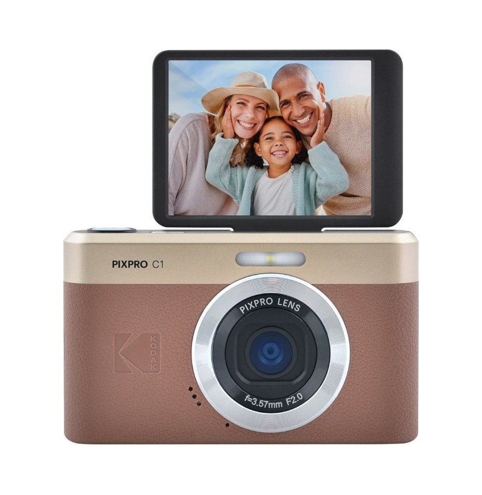 camara digital kodak pixpro c1 13mp zoom optico 4x marron