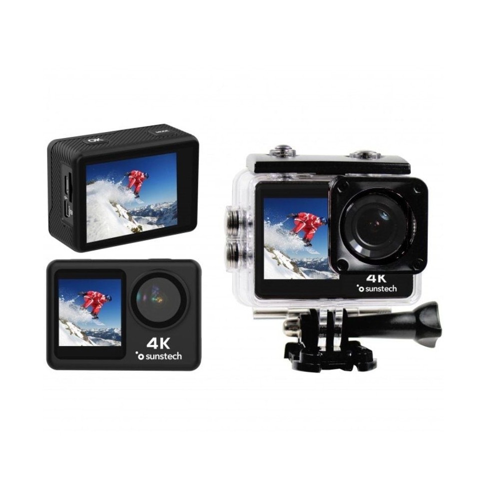 camara digital deportiva sunstech adventure 4k 16mp angulo de vision 170o negra