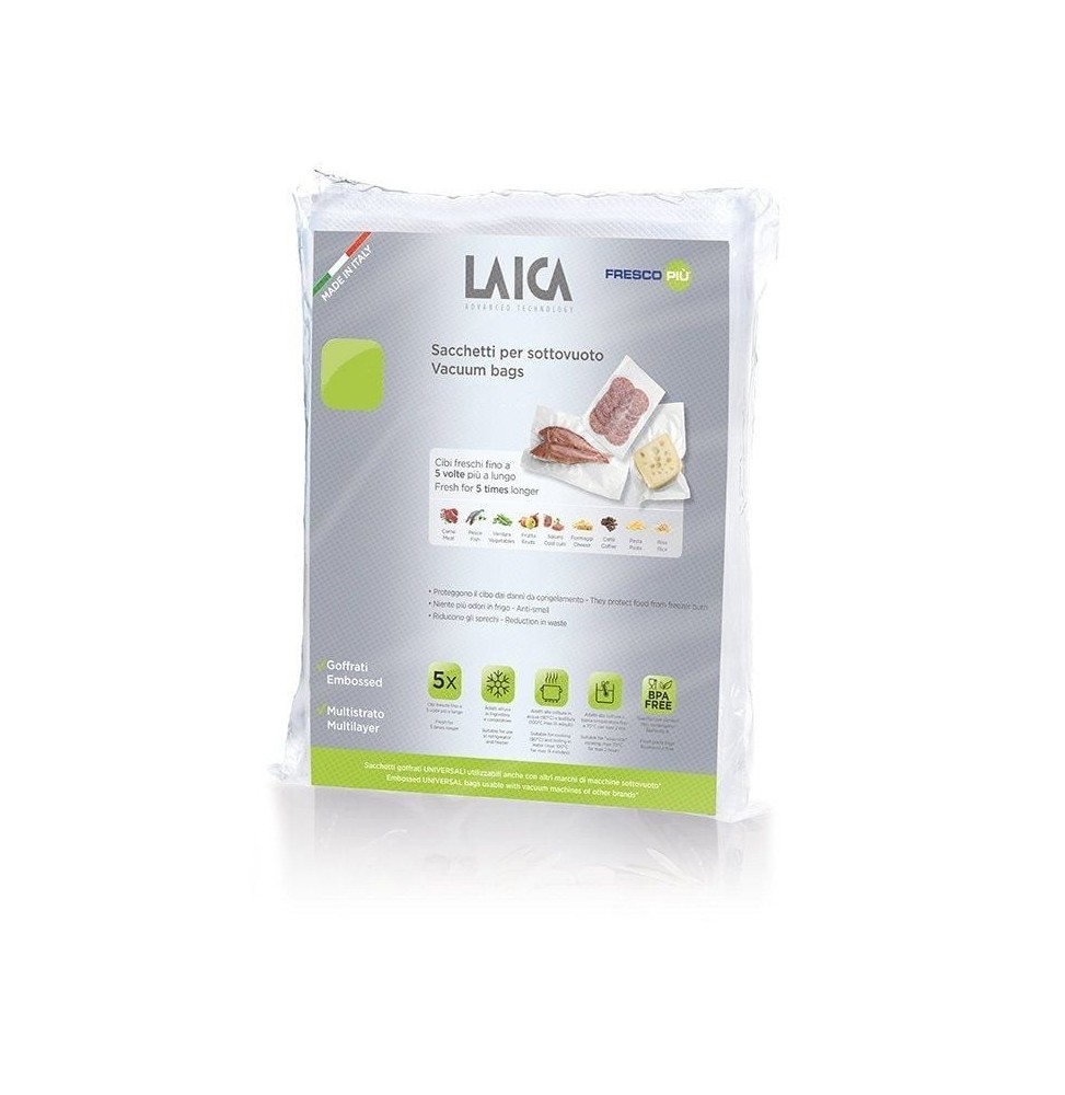 bolsa para envasar al vacio laica vt3500 28 x 36cm 50 bolsas