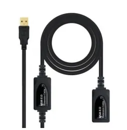 Cable alargador usb 2.0 nanocable 10.01.0213/ usb macho - usb hembra/ 15m/ negro