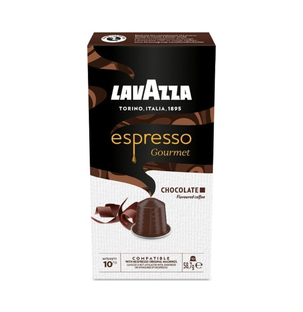 capsula lavazza espresso gourmet chocolate para cafeteras nespresso caja de 10 capsula lavazza espresso gourmet chocolate para cafeteras nespresso caja de 10