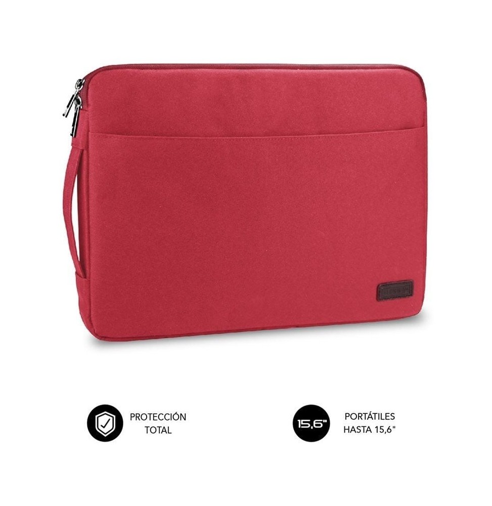 funda subblim urban laptop sleeve para portatiles hasta 156 roja