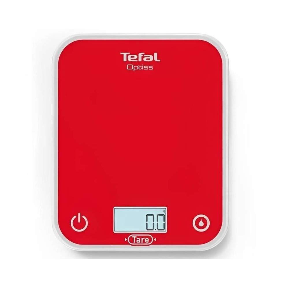 bascula de cocina electronica tefal optiss hasta 5kg roja