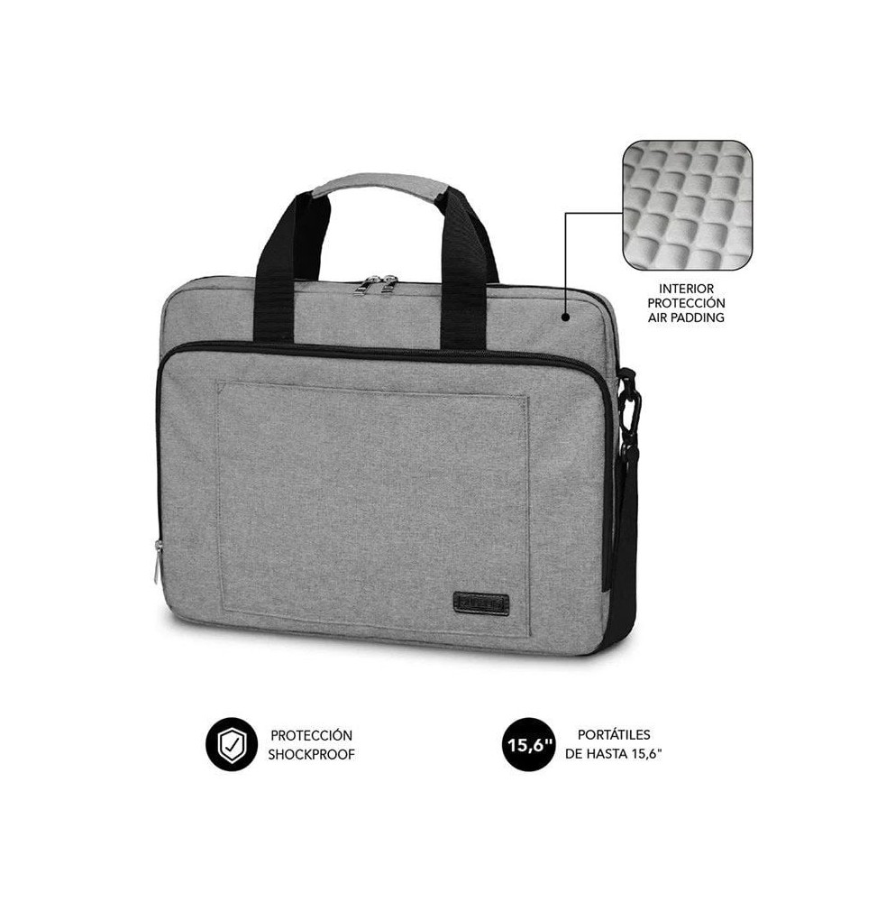 maletin subblim air padding laptop bag para portatiles hasta 156 cinta para trolley gris