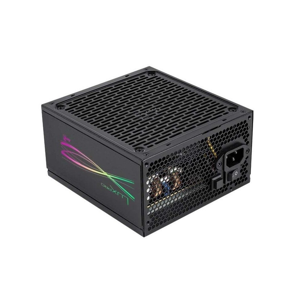 fuente de alimentacion aerocool luxpro rgb750m 750w ventilador 14cm 80 plus bronze