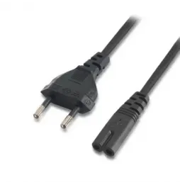 Cable alimentación forma 8 aisens a132-0173/ cee7/16 macho - c7 hembra/ hasta 1500w/ 1.5m/ negro