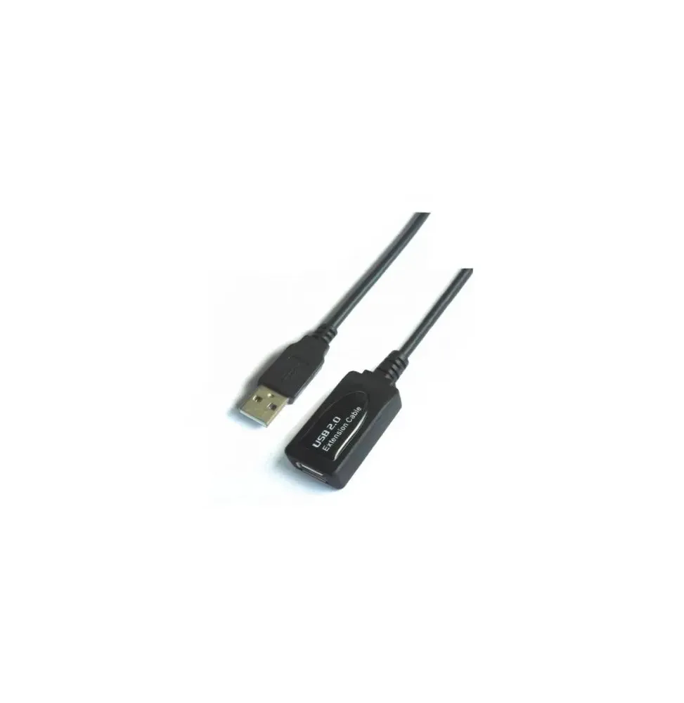 Cable alargador usb 2.0 aisens a101-0019/ usb macho - usb hembra/ hasta 2.5w/ 60mbps/ 10m/ negro