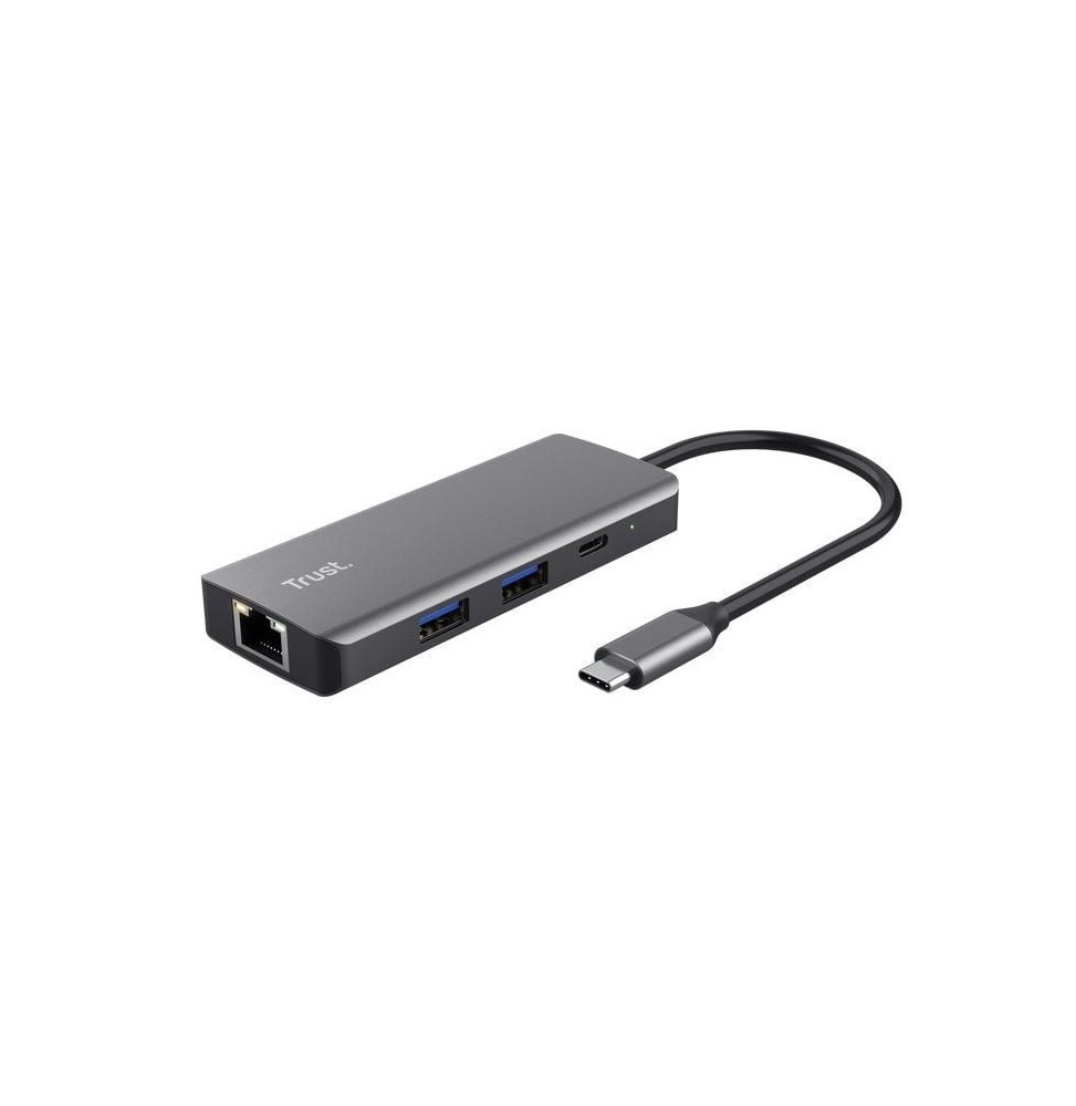 docking usb tipoc trust dalyx 2xusb 2xusb tipoc 1xhdmi 1xrj45 gris