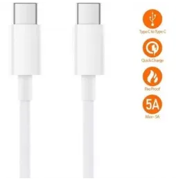 Cable usb 2.0 tipo c xiaomi sjv4108gl/ usb tipo-c macho - usb tipo-c macho/ 1.5m/ blanco