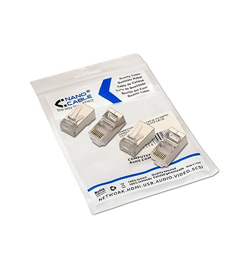 conector rj45 nanocable 10210103 cat5e 10 uds
