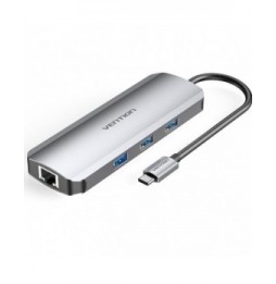 docking usb tipoc vention tokhb 1xhdmi 3xusb 1xusb tipoc pd 1xrj45 1xlector tarjetas sd y microsd gris