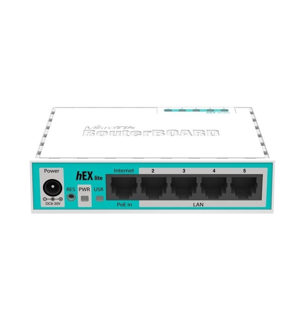 router mikrotik hex lite rb750r2 5 puertos rj45 10100 poe
