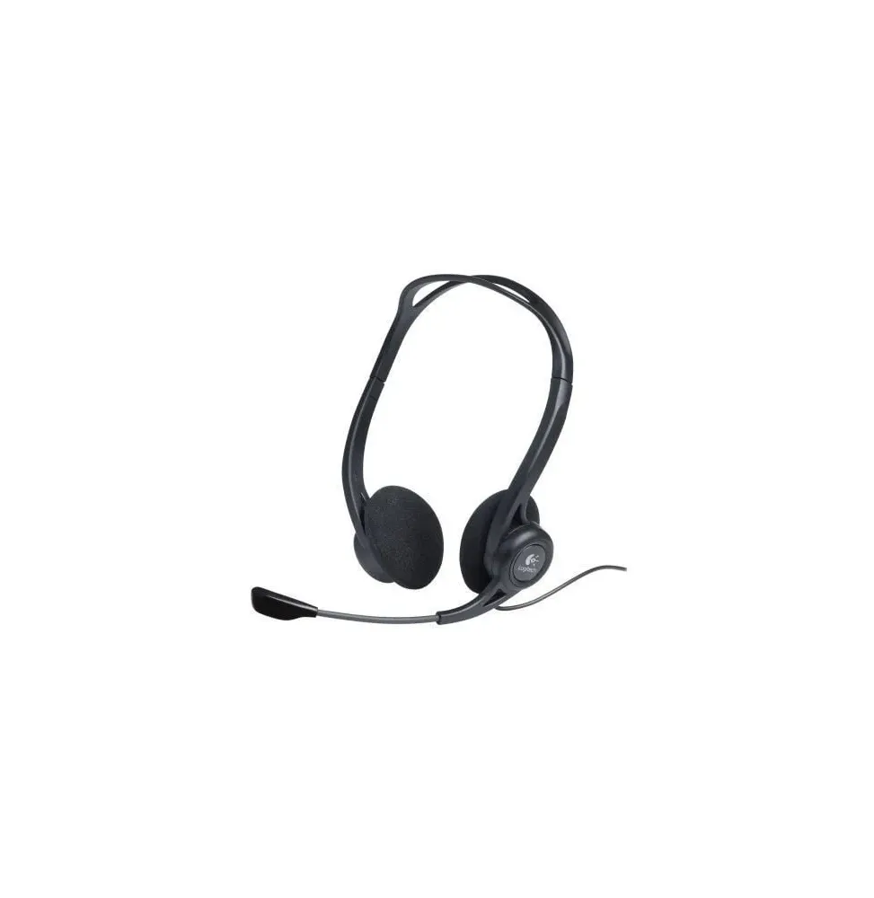 Auriculares logitech headset pc 960/ con micrófono/ usb/ negros