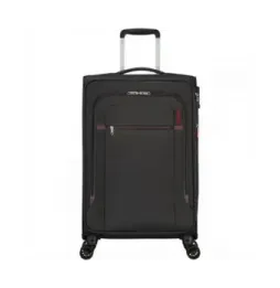 Maleta mediana american tourister crosstrack spinner expansible 67cm/ 67.5x42x27.5cm/ 4 ruedas/ gris y rojo
