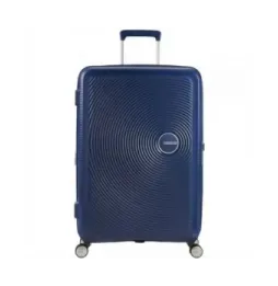 Maleta mediana american tourister soundbox spinner 67cm/ 67x46.5x29cm/ 4 ruedas/ azul marino