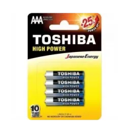 Pack de 4 pilas aaa toshiba high power lr03/ 1.5v/ alcalinas