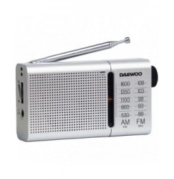 radio portatil daewoo dw1037 a pilas plateada