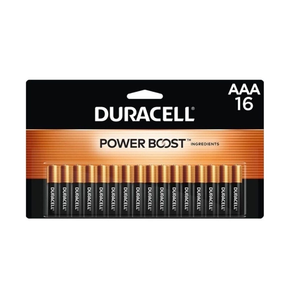 pack de 16 pilas aaa duracell plus power boost dpblr3b16 15v alcalinas