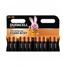 pack de 10 pilas aa duracell plus power boost dpblr6b10 15v alcalinas
