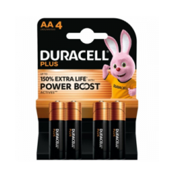 pack de 4 pilas aa duracell plus power boost dpblr6b4 15v alcalinas
