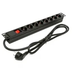 Regleta con Interruptor Phasak BNS 1518 | 8 Tomas de Corriente | Cable 1.5m | Negro