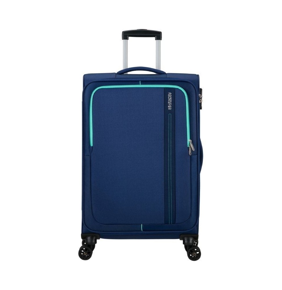 maleta de cabina american tourister sea seeker spinner 68cm 68x43x25cm 4 ruedas marino combate