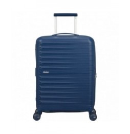maleta de cabina american tourister fastforward spinner expansible 55cm 55x40x23cm 4 ruedas azul marino