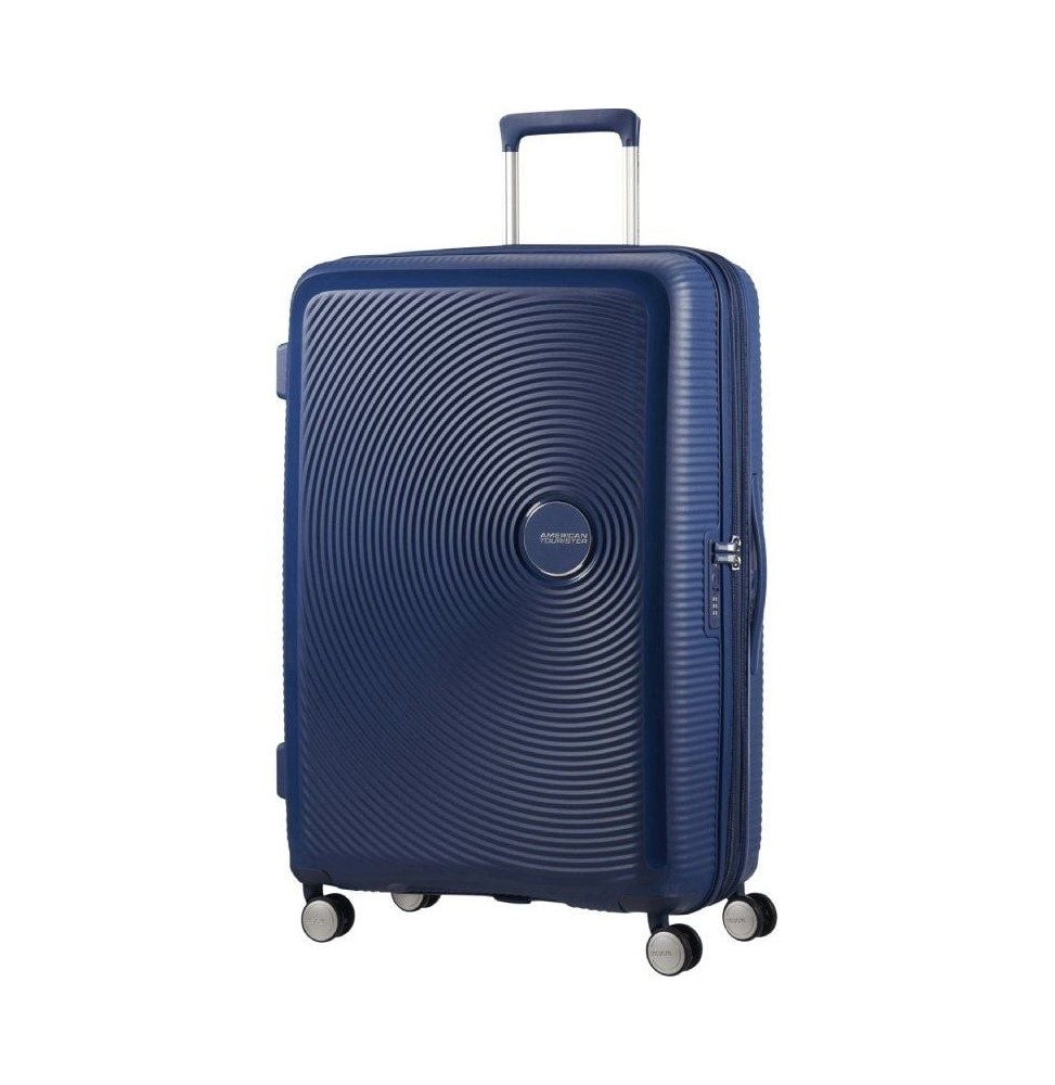 maleta grande american tourister soundbox spinner 77cm 77x515x295cm 4 ruedas azul marino