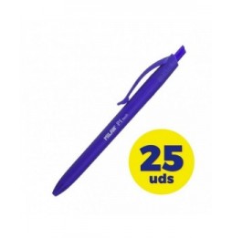 caja de boligrafos de tinta de aceite retractil milan p1 touch mln176510925 25 unidades azules
