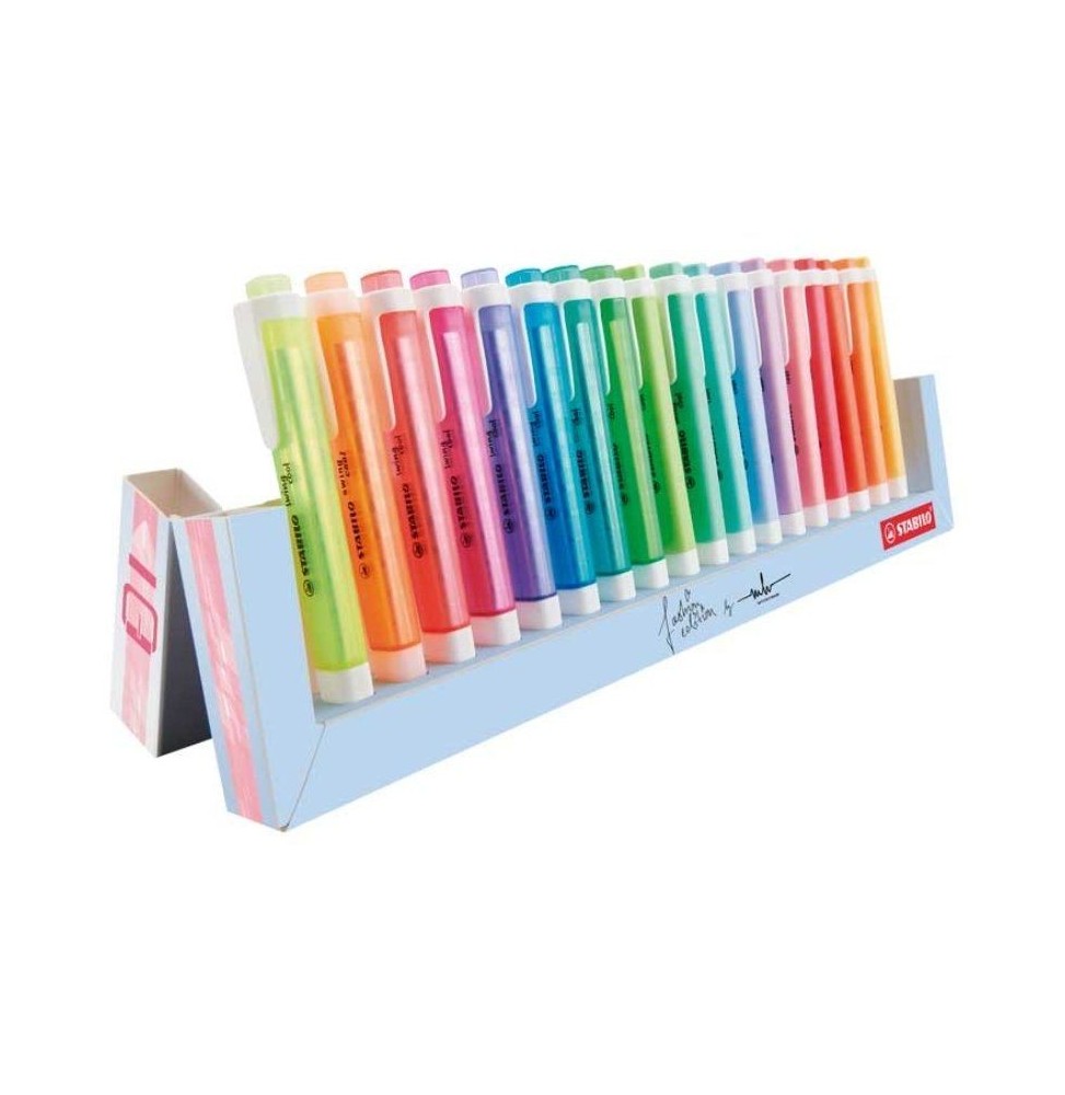 peana de marcadores fluorescentes stabilo swing cool 18 unidades colores surtidos