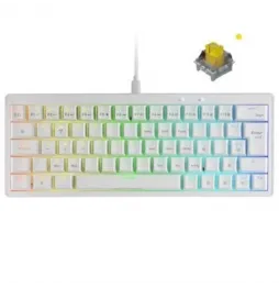 Teclado Gaming Mecánico Mars Gaming MKMINIPRO | Switch Amarillo | Blanco