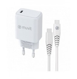 cargador de pared muvit for change mcpak0044 1xusb tipoc cable usb tipoc 20w