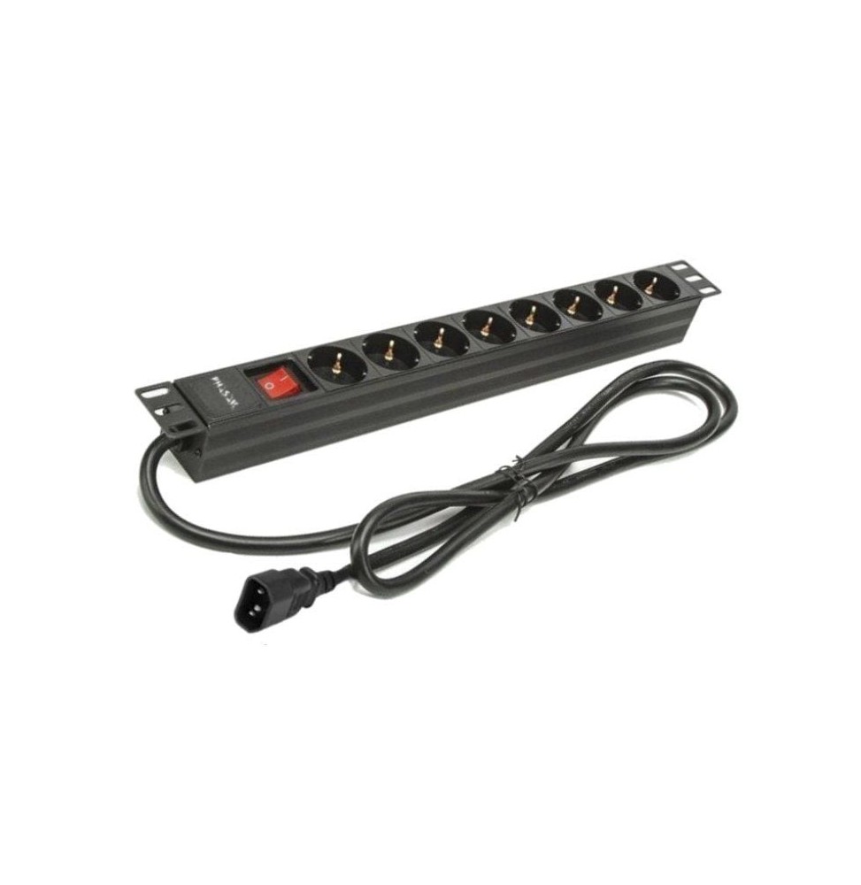 regleta con interruptor phasak bns 3535 8 tomas de corriente cable 2m negro regleta con interruptor phasak bns 3535 8 tomas de corriente cable 2m negro