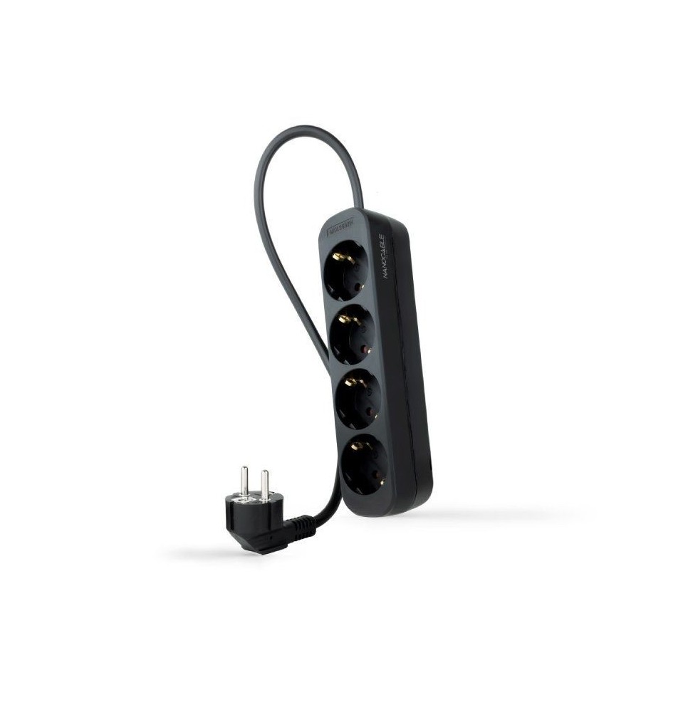 regleta nanocable 10370004nsbk 4 tomas de corriente cable 14m negra regleta nanocable 10370004nsbk 4 tomas de corriente cable 14m negra