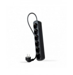 regleta nanocable 10370006nsbk 6 tomas de corriente cable 14m negra
