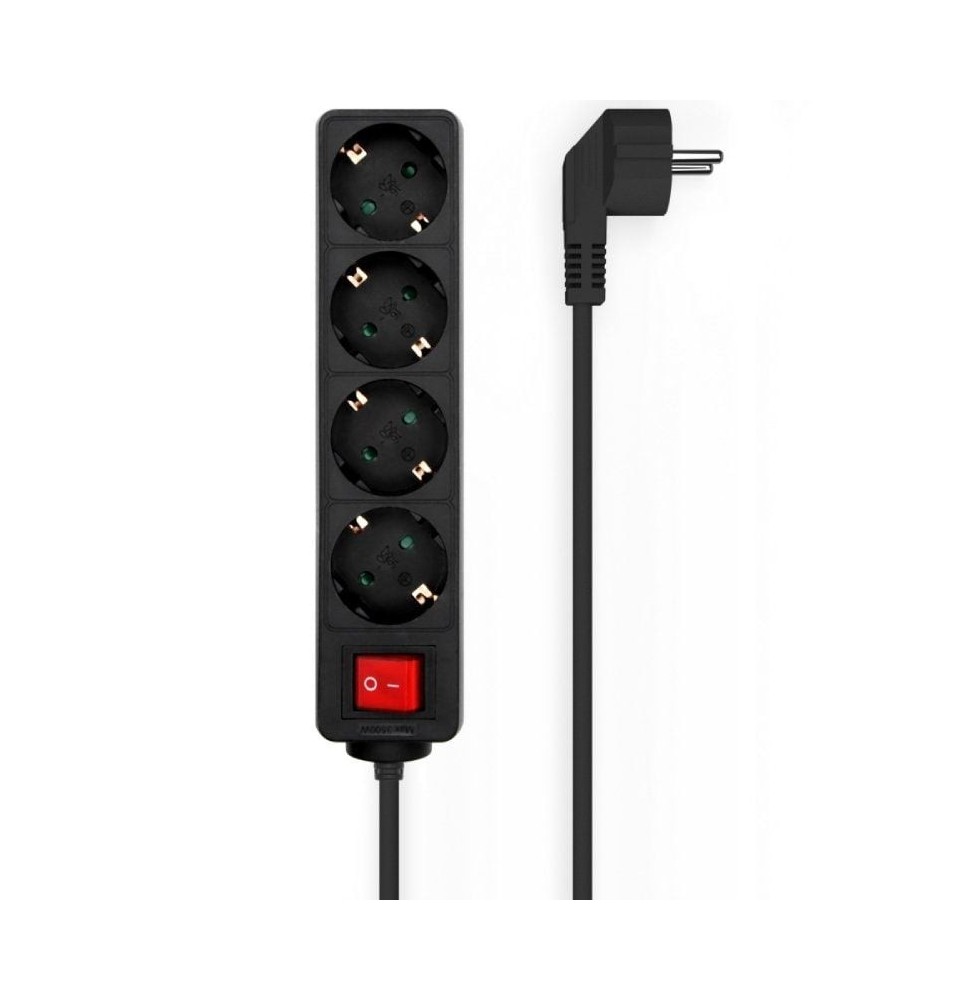 regleta con interruptor aisens a1540650 4 tomas de corriente cable 14m negro regleta con interruptor aisens a1540650 4 tomas de corriente cable 14m negro