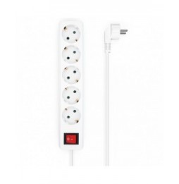 regleta con interruptor aisens a1540651 5 tomas de corriente cable 14m blanco