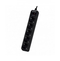 regleta con interruptor cyberpower b0520sc0de 5 tomas de corriente cable 18m negra
